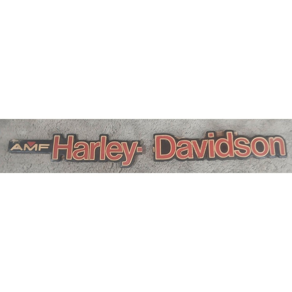 NOS Vintage 1977 AMF Harley-Davidson Fuel Tank Medallion Emblem Shovelhead